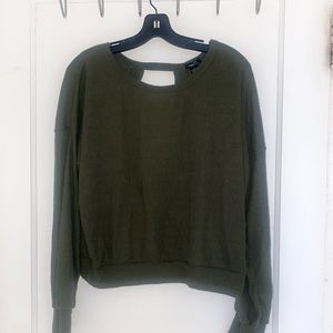 Green sweater shirt